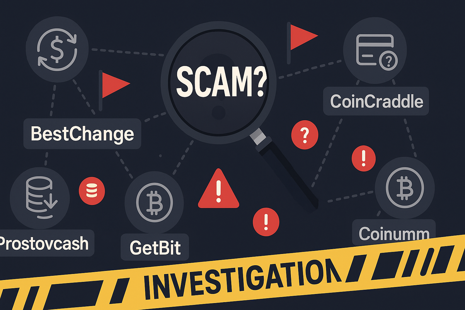Обложка статьи: BestChange оказался владельцем SCAM обменников CoinCraddle, Prostovcash, GetBit и Coinumm